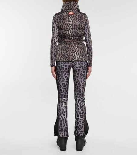 Jet Set Leopard-print belted ski vest 3