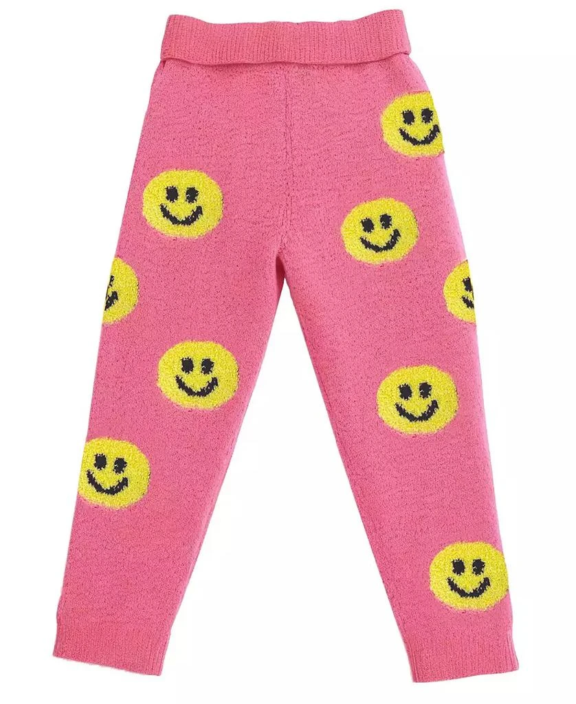 Kate Mack Little Girls Smiley Knit Sweater and Jogger, 2-Piece Set 4