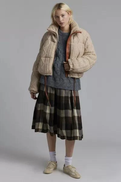 Blank NYC BLANKNYC Short List Cable Knit Sweater Jacket 4