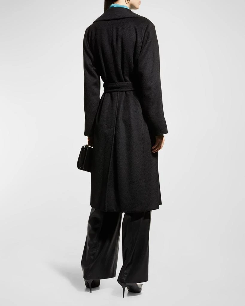 Max Mara Manuela Belted Camel Hair Coat, Black 5