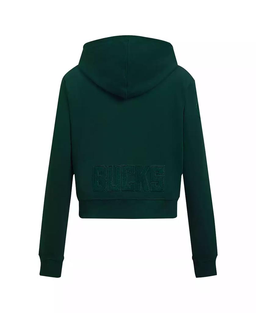 Pro Standard Women's Hunter Green Milwaukee Bucks Triple Tonal Full-Zip Hoodie