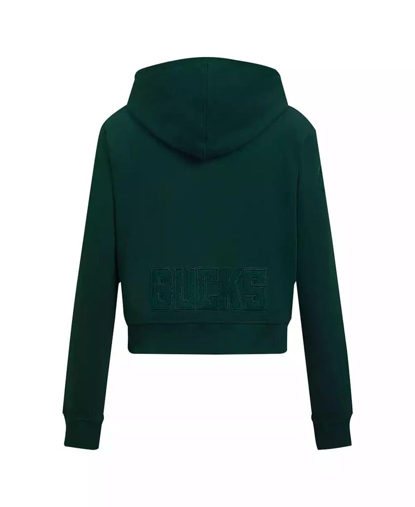 Pro Standard Women's Hunter Green Milwaukee Bucks Triple Tonal Full-Zip Hoodie 2