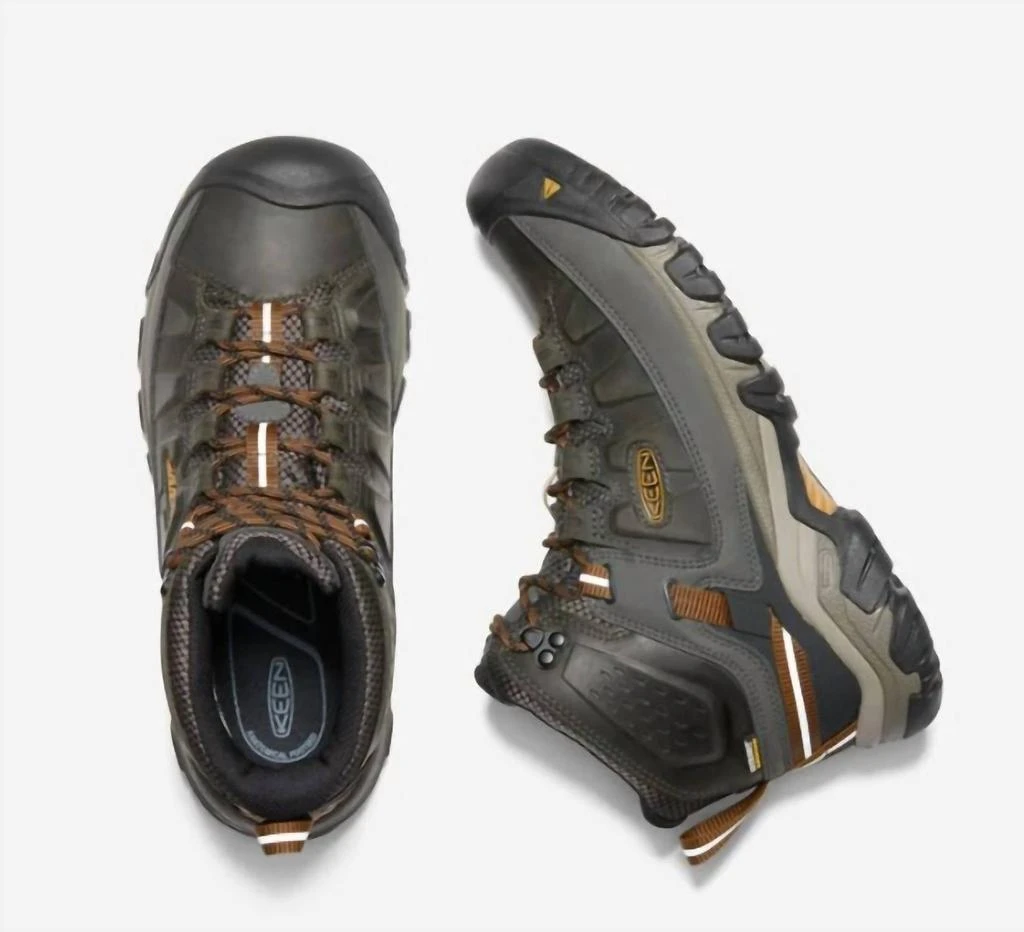 Keen Men's Targhee Iii Wide Waterproof Boot In Black Olive/golden Brown 2