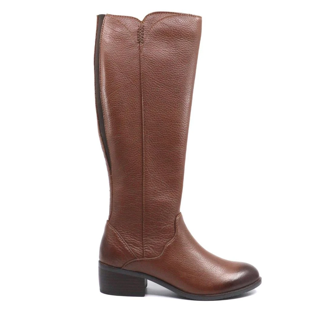 Salvia Gilly Calf-High Boot In Pebble Cuoio 4