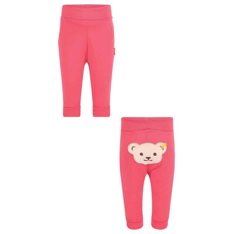 Steiff Logo bear baby pants in pink