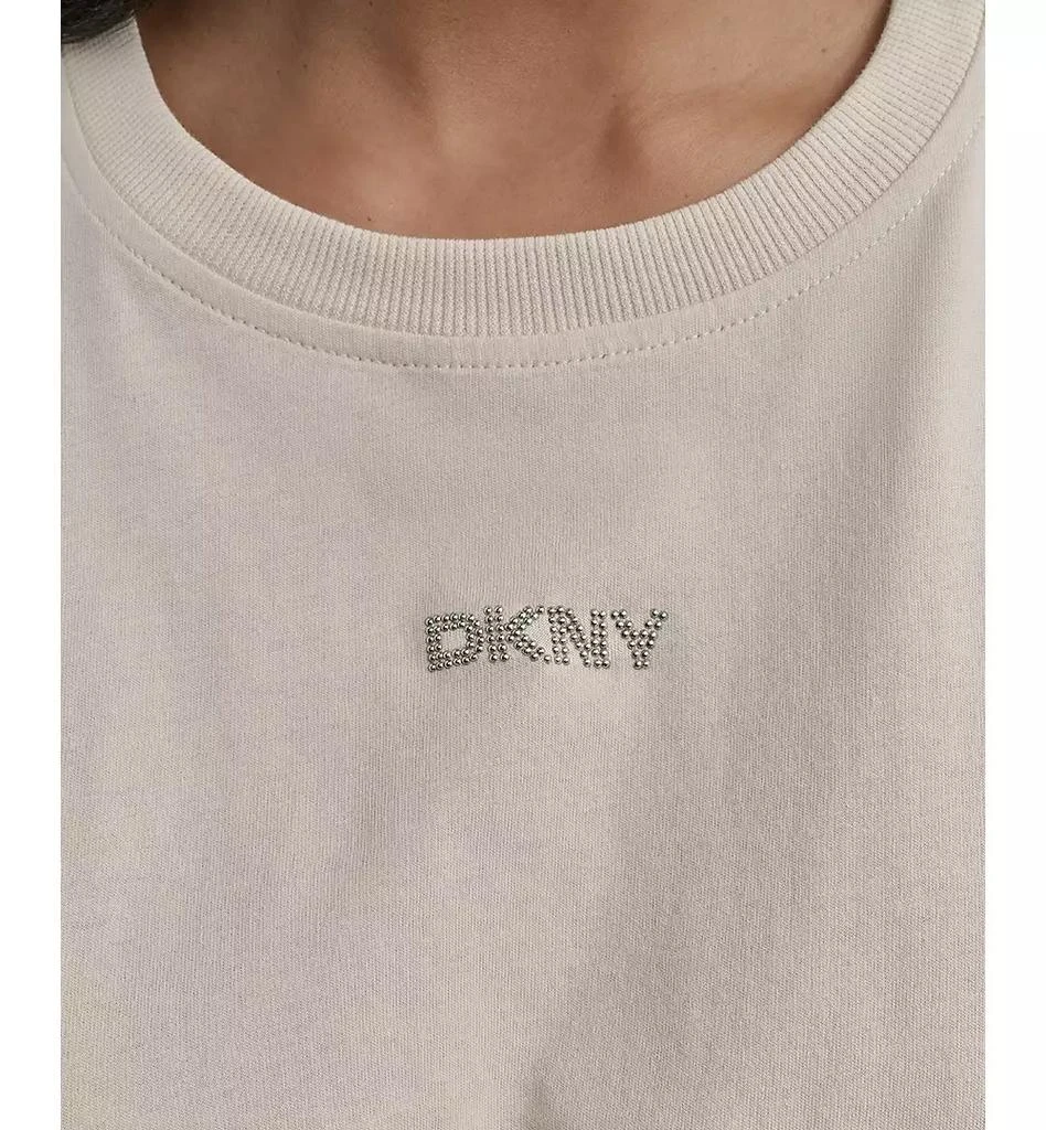 DKNY Women's Studded-Logo T-Shirt 6