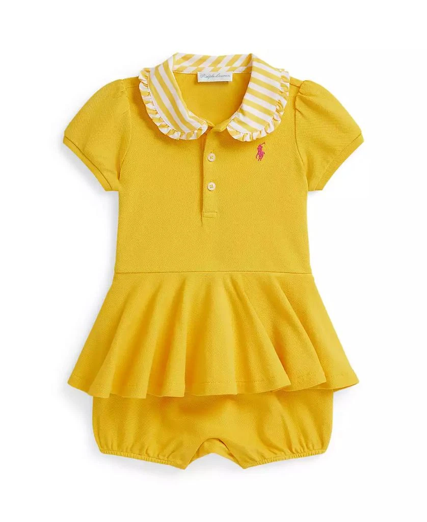 Ralph Lauren Baby Girls
 Contrast-Collar Bubble Shortall