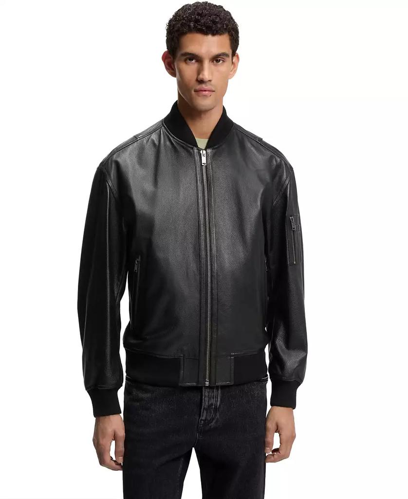 Hugo Boss BOSS X Creation of The Gods Men's Leather Varsity Jacket