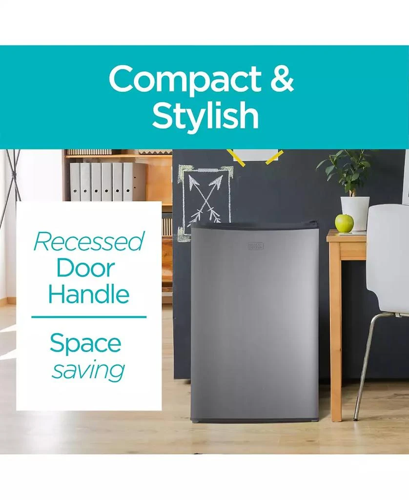 Black 
Decker BLACK+DECKER 4.3 cu. ft. Freestanding Mini Fridge with Freezer, White 5