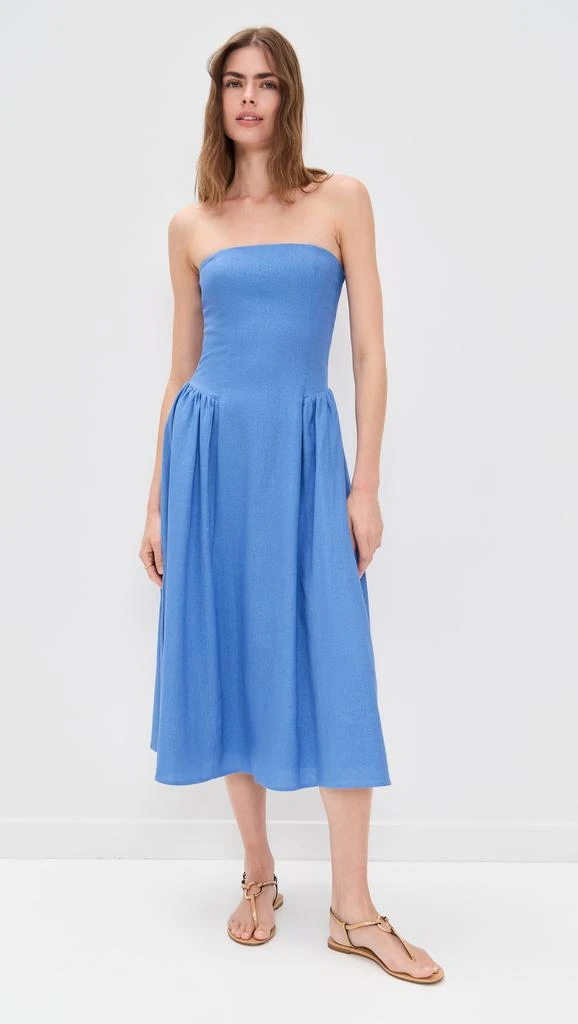Wayf Giulia Strapless Midi Dress 6