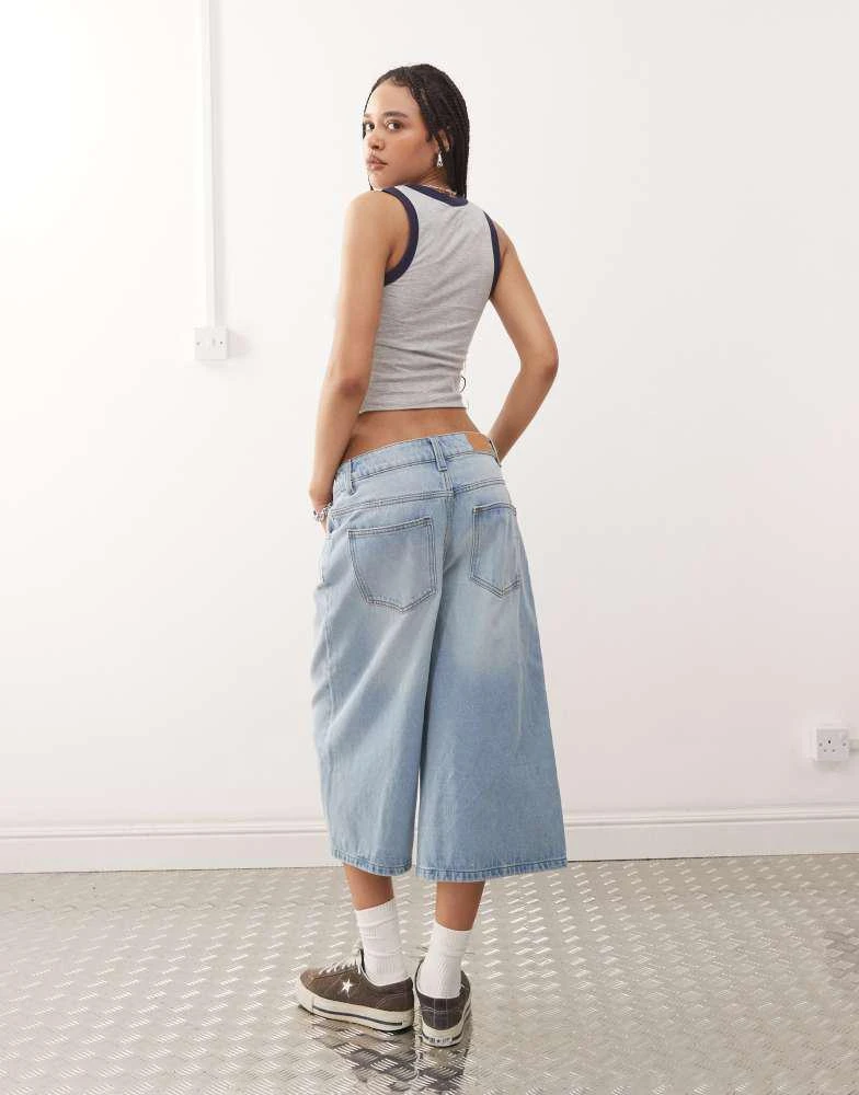 Noisy May Noisy May denim culottes in light blue wash 2