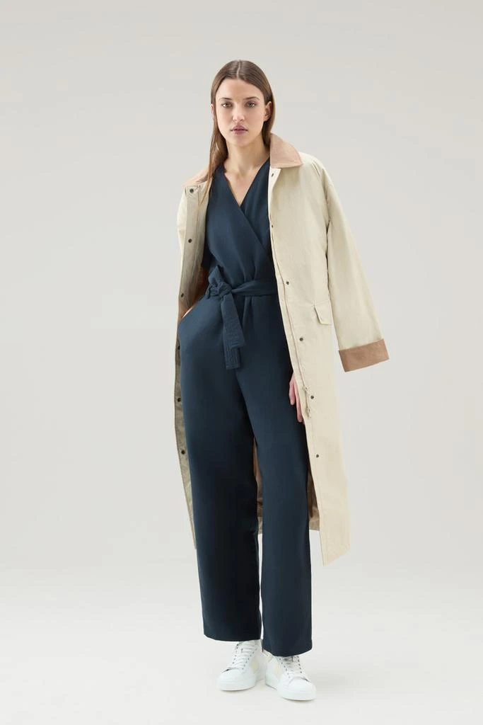 WOOLRICH Jumpsuit in a Linen Blend - Women - Green 2