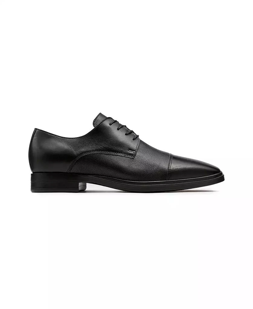 Karl Lagerfeld Paris Men's Leather Cap Toe Derby Lace-Up Shoes 2