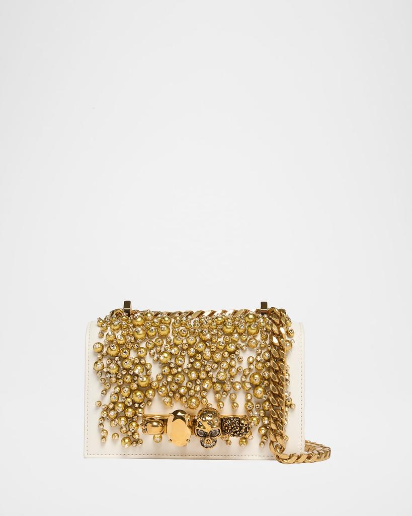 McQueen Mini Crystal Beaded Satchel Shoulder Bag