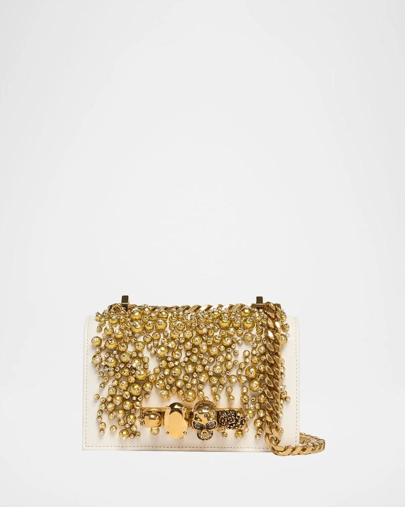 McQueen Mini Crystal Beaded Satchel Shoulder Bag 1
