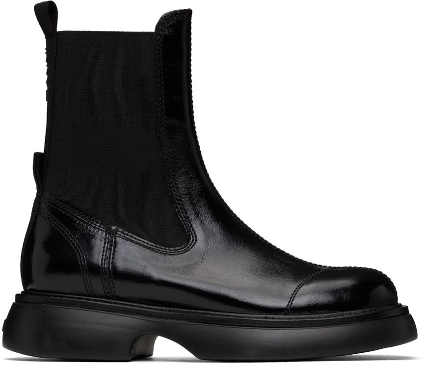 Ganni Black Everyday Mid Chelsea Boots IT-37 - Boots - Free