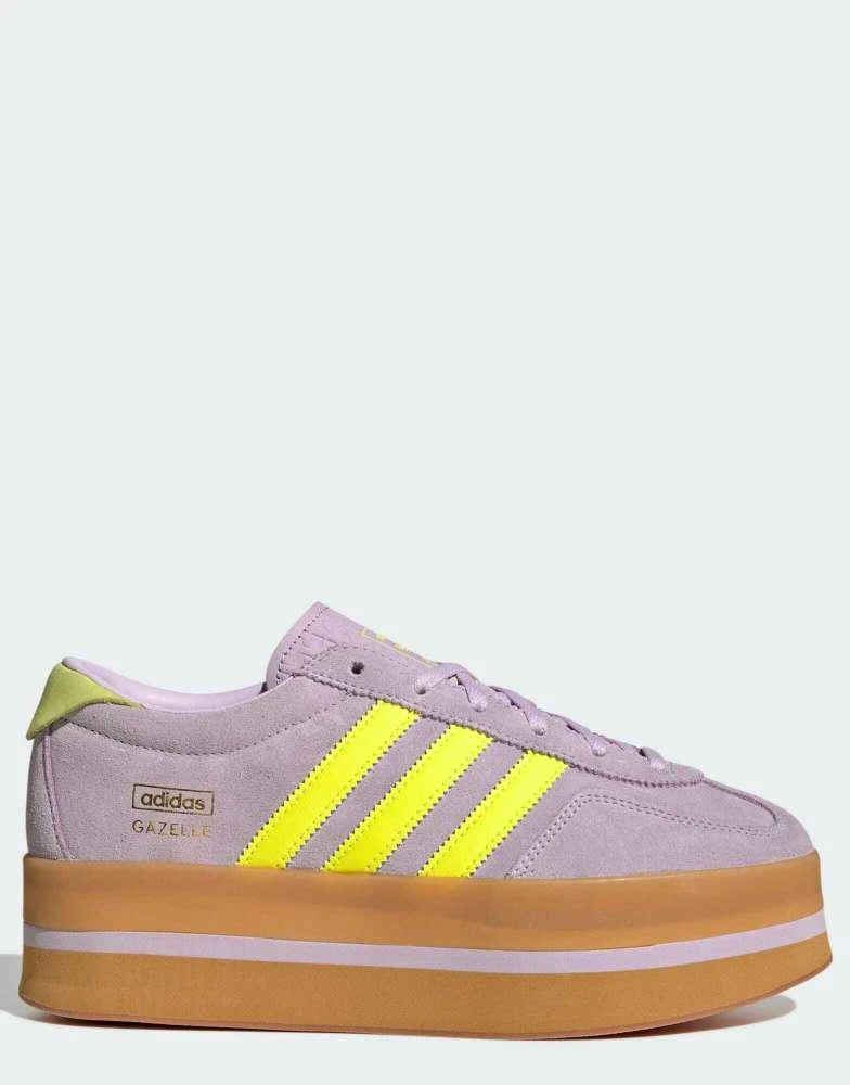 Adidas adidas Originals Gazelle stack trainers in lavender and yellow -  Sneakers - Free Shipping - BeyondStyle