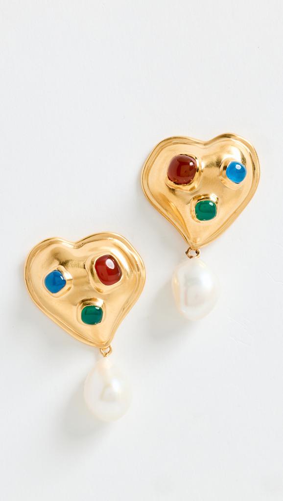 Missoma Rouje Heart Oversized Stud Earrings