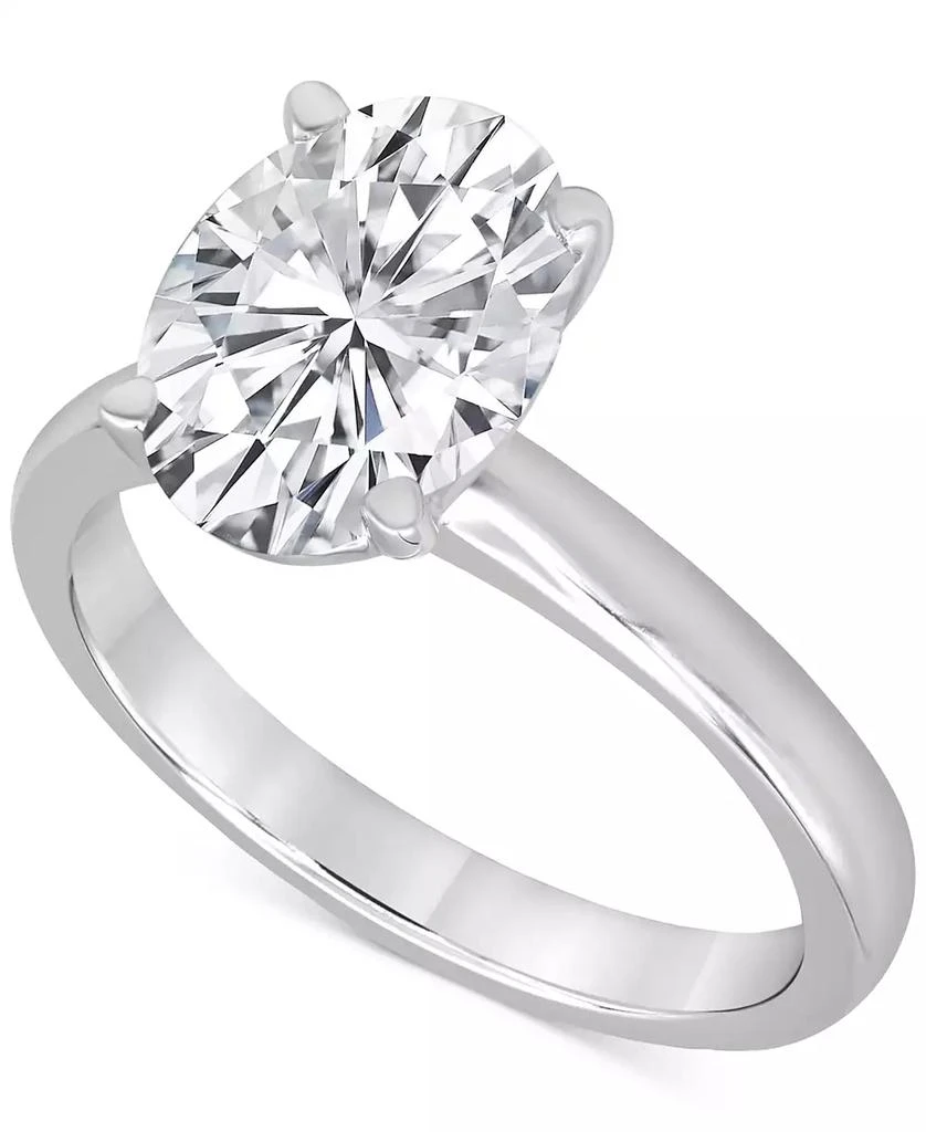 Badgley Mischka Certified Lab Grown Diamond Oval Solitaire Engagement Ring (4 ct. t.w.) in 14k Gold 1