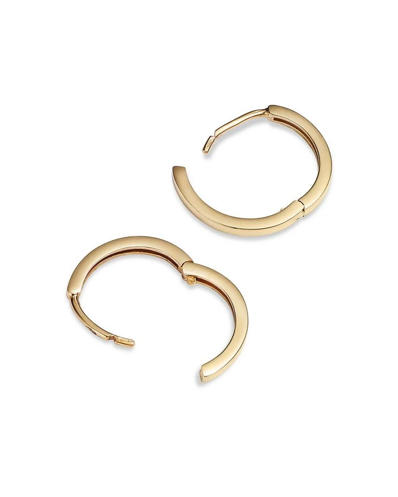 Moon & Meadow 14K Yellow Gold Small Polished Huggie Hoop Earrings 4