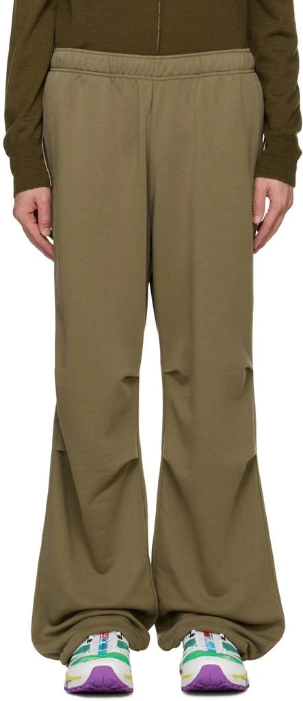 MM6 Green Tucked Sweatpants 1