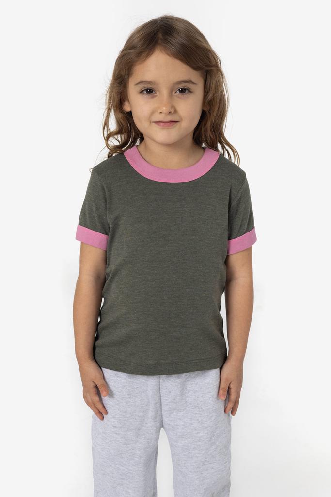 Los Angeles Apparel FFR101 - Kids 50/50 Rib Ringer T