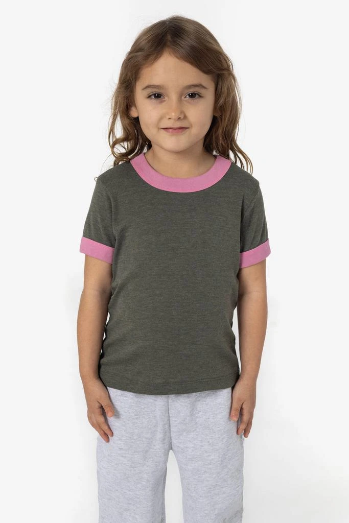 Los Angeles Apparel FFR101 - Kids 50/50 Rib Ringer T 2