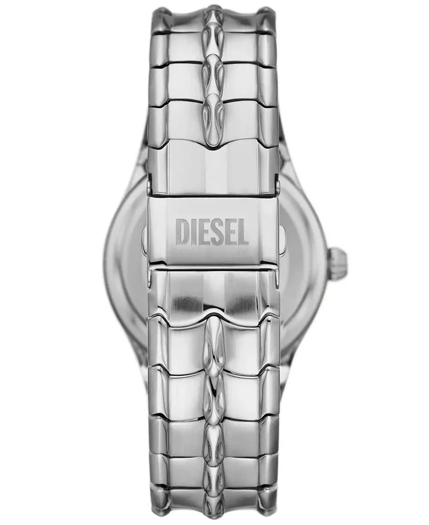 Diesel Men's Vert Three Hand Date Silver-Tone Stainless Steel Watch 44mm 3