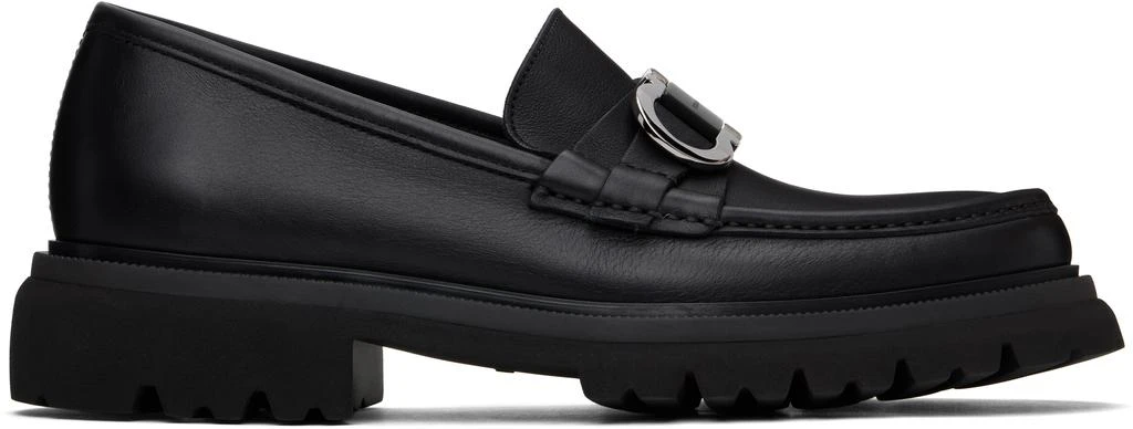 Ferragamo Black Gancini Ornament Loafers 1