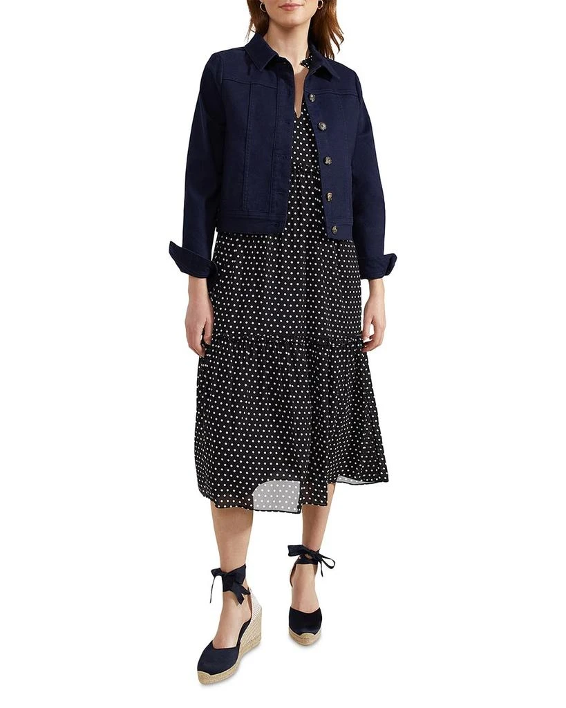 HOBBS LONDON Annalise Dot Print Midi Dress 8