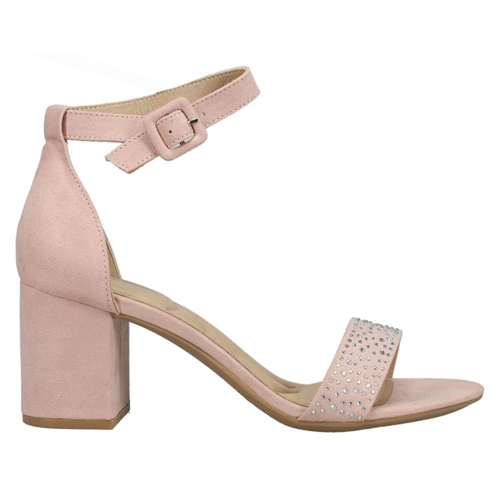 CL By Laundry Jolly Rhinestone Block Heel Ankle Strap Sandals 1