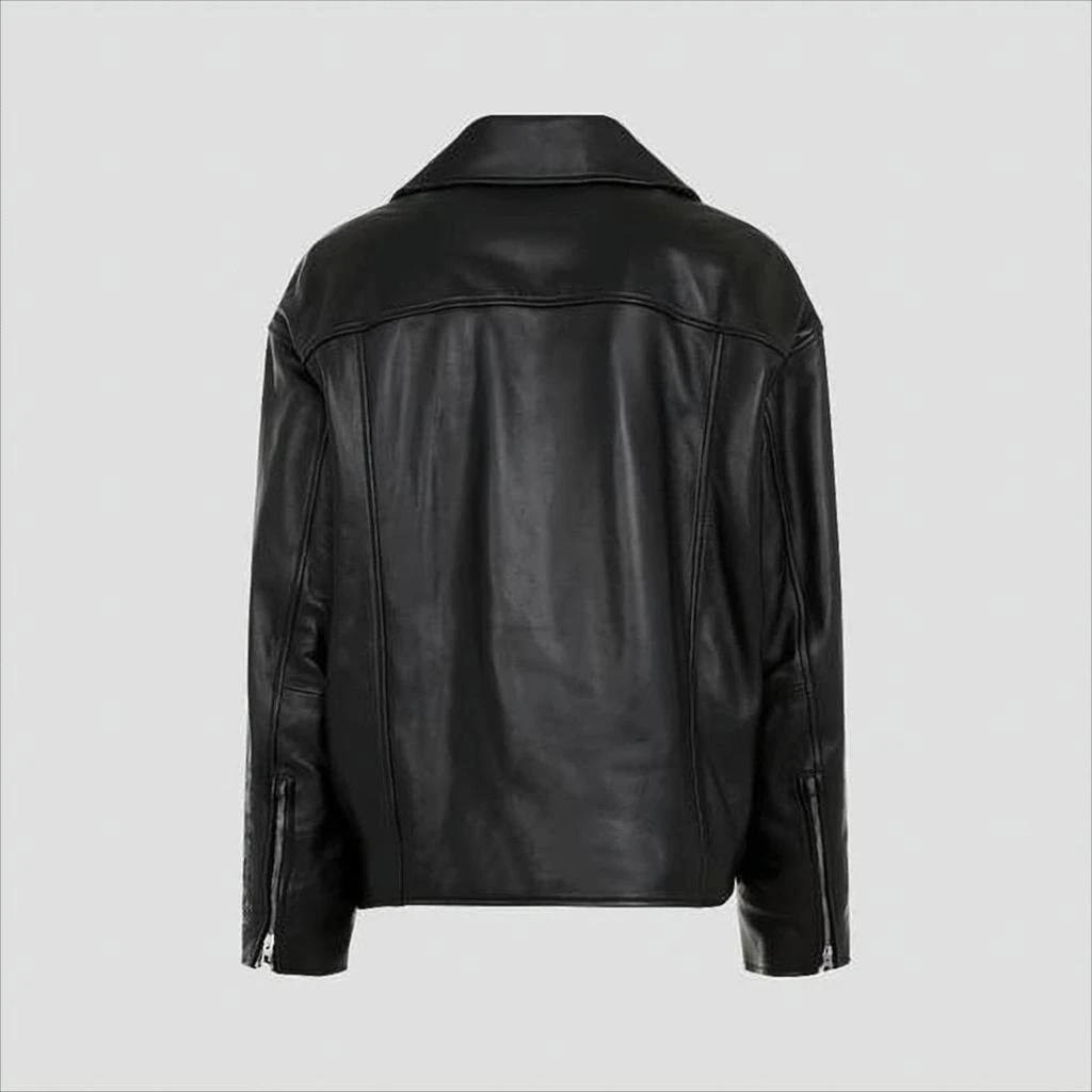 Acne Studios Biker-Style Black Lamb Leather Jacket 3