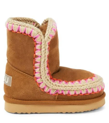 Mou Kids Shearling-lined suede ankle boots 3