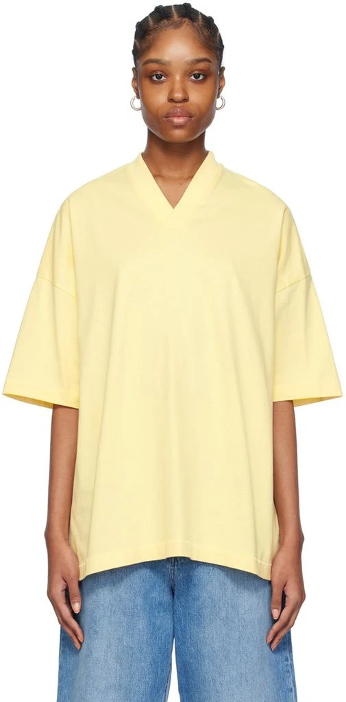 Essentials Yellow V-Neck T-Shirt 1