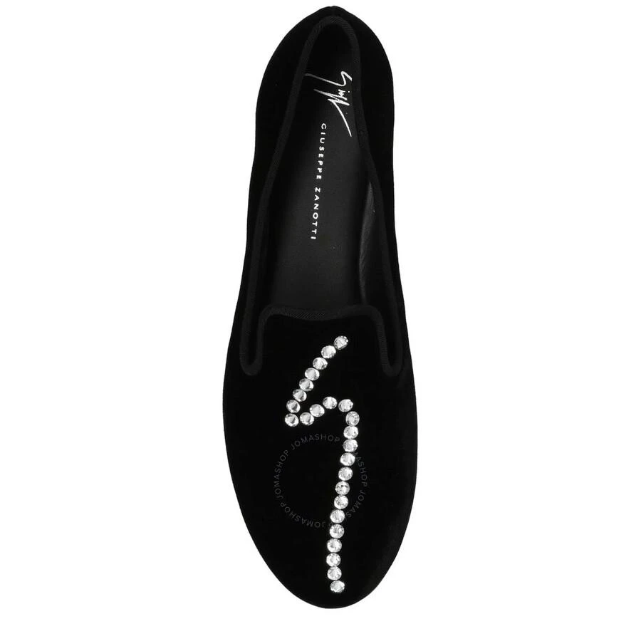 Giuseppe Zanotti G-Dalila Crystal Rhinestone Velvet Loafers 3