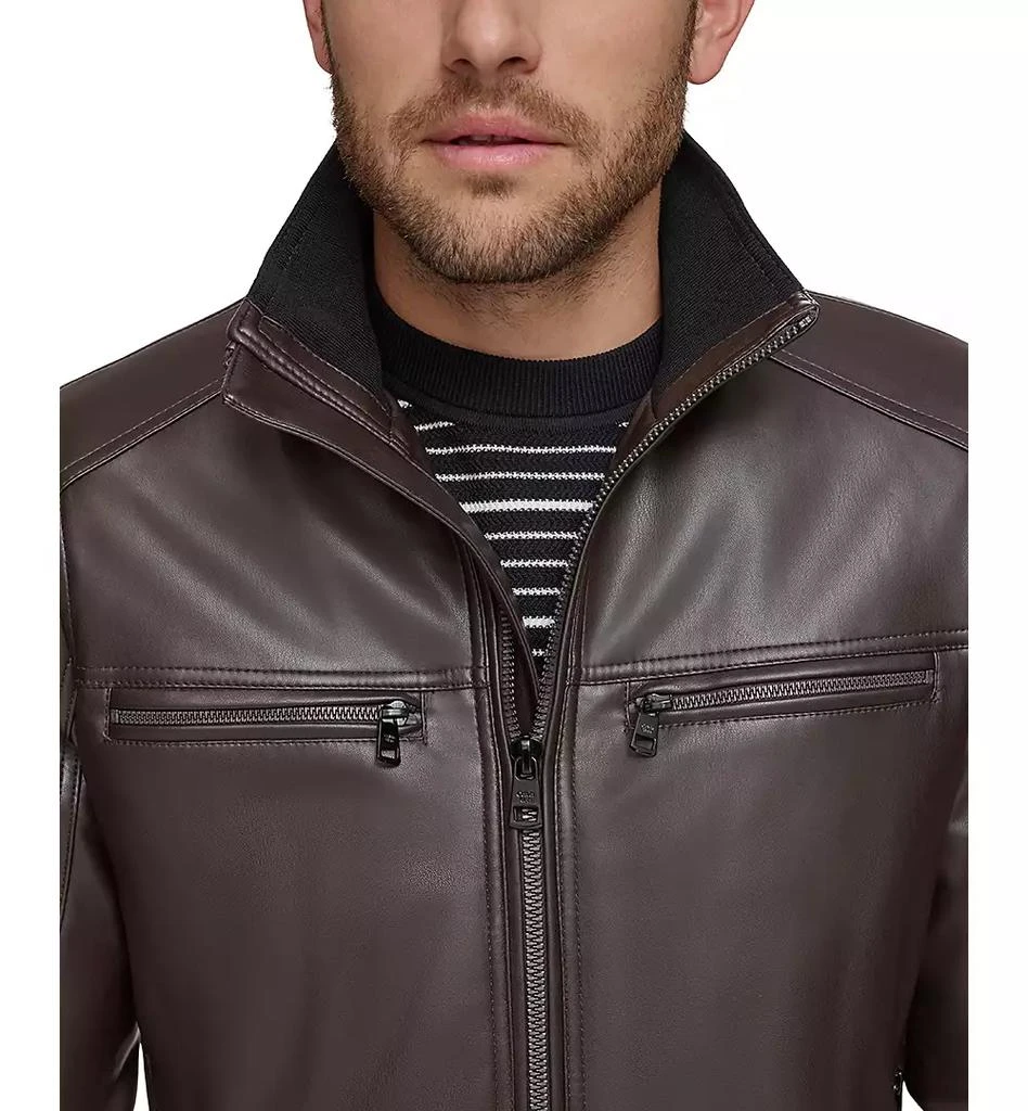 Calvin Klein Men's Faux Leather Moto Jacket, Created for Macy's 4