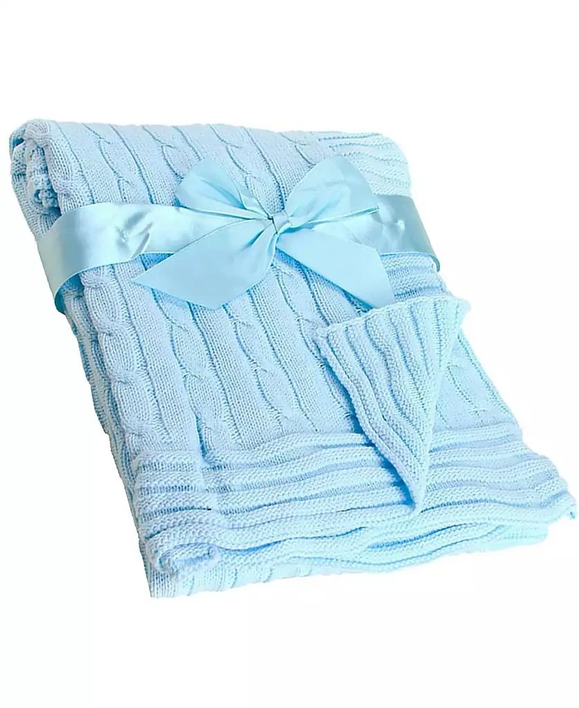 3 Stories Trading Baby Boy Cable Knit Cotton Blanket