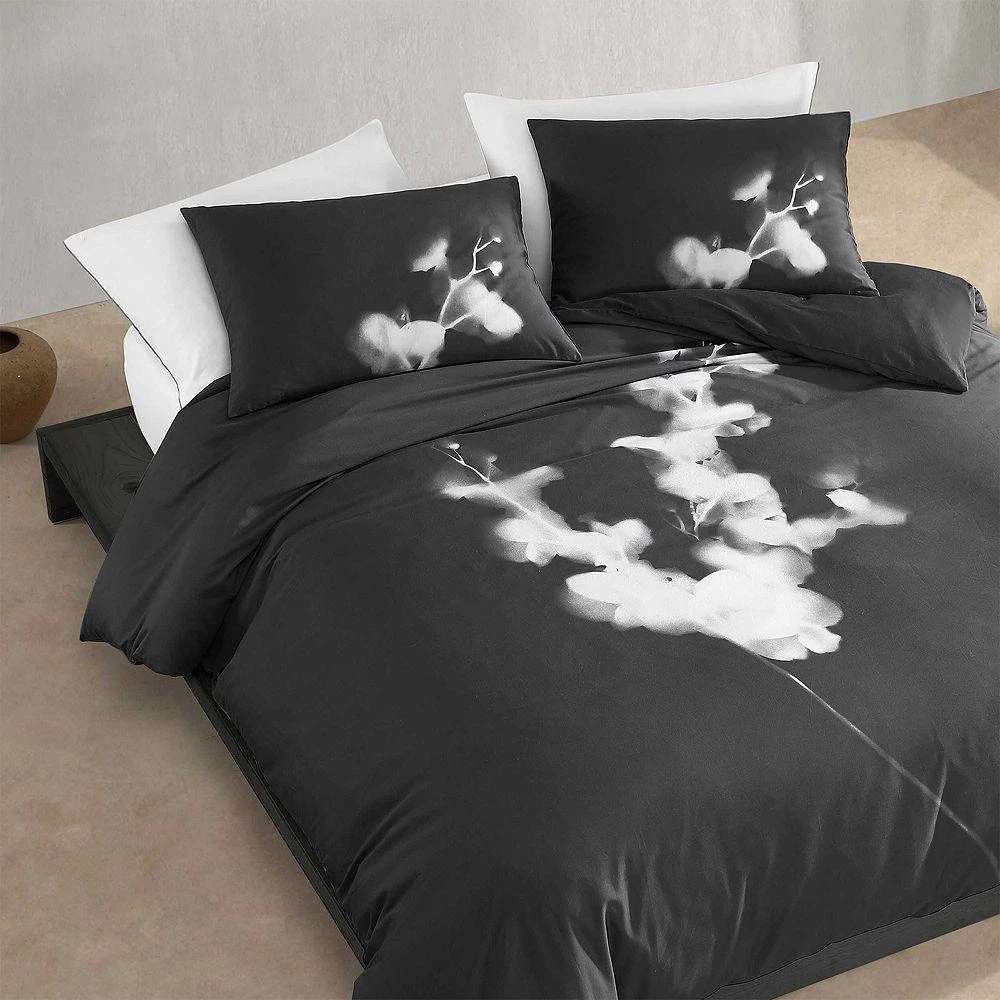 Calvin Klein Orchid Collection Cotton Sateen 3 Piece Duvet Cover Set, King 1