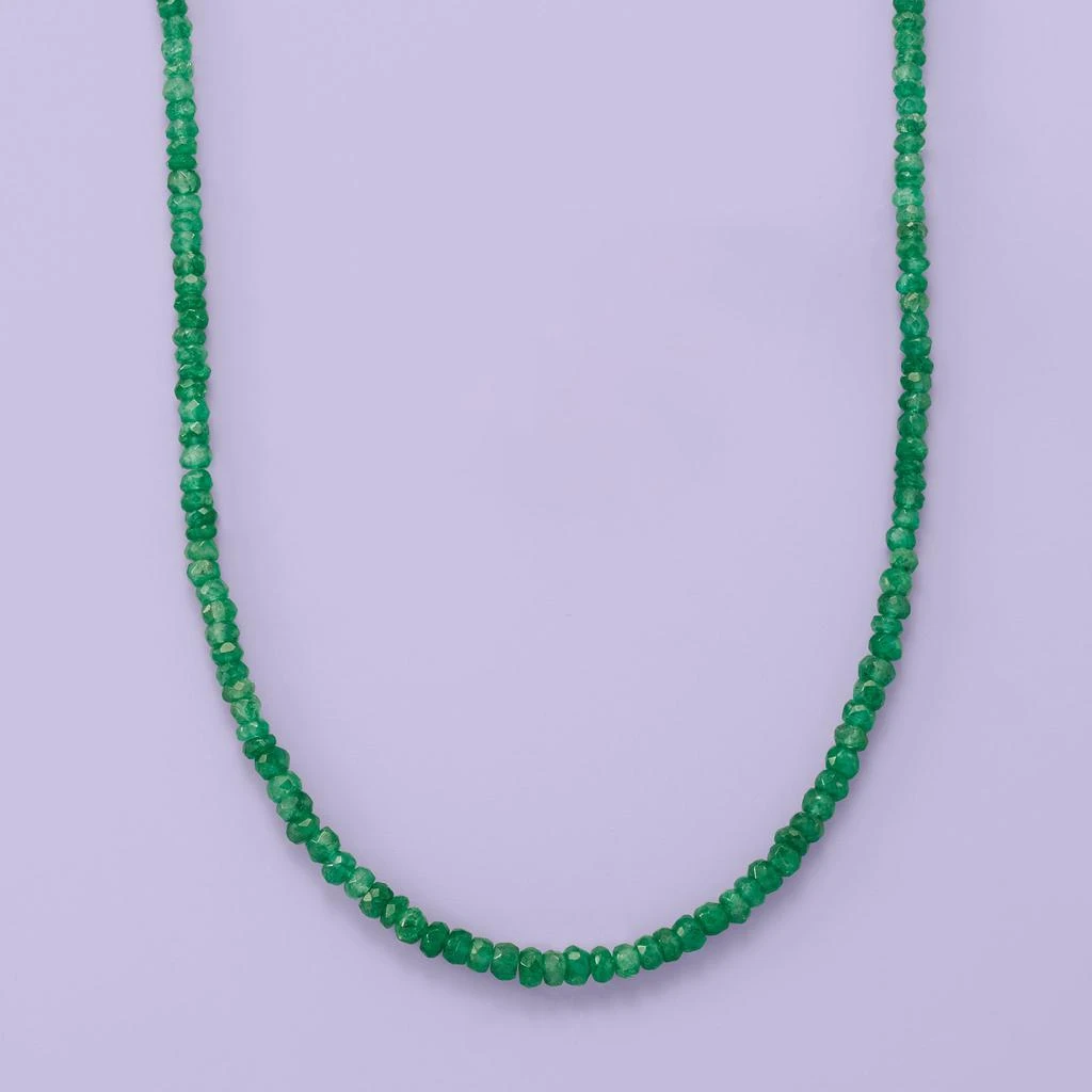 Ross-Simons Emerald Bead Necklace in 14kt Yellow Gold With Magnetic Clasp 3