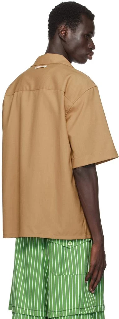 Marni Brown Tropical Wool Shirt 3