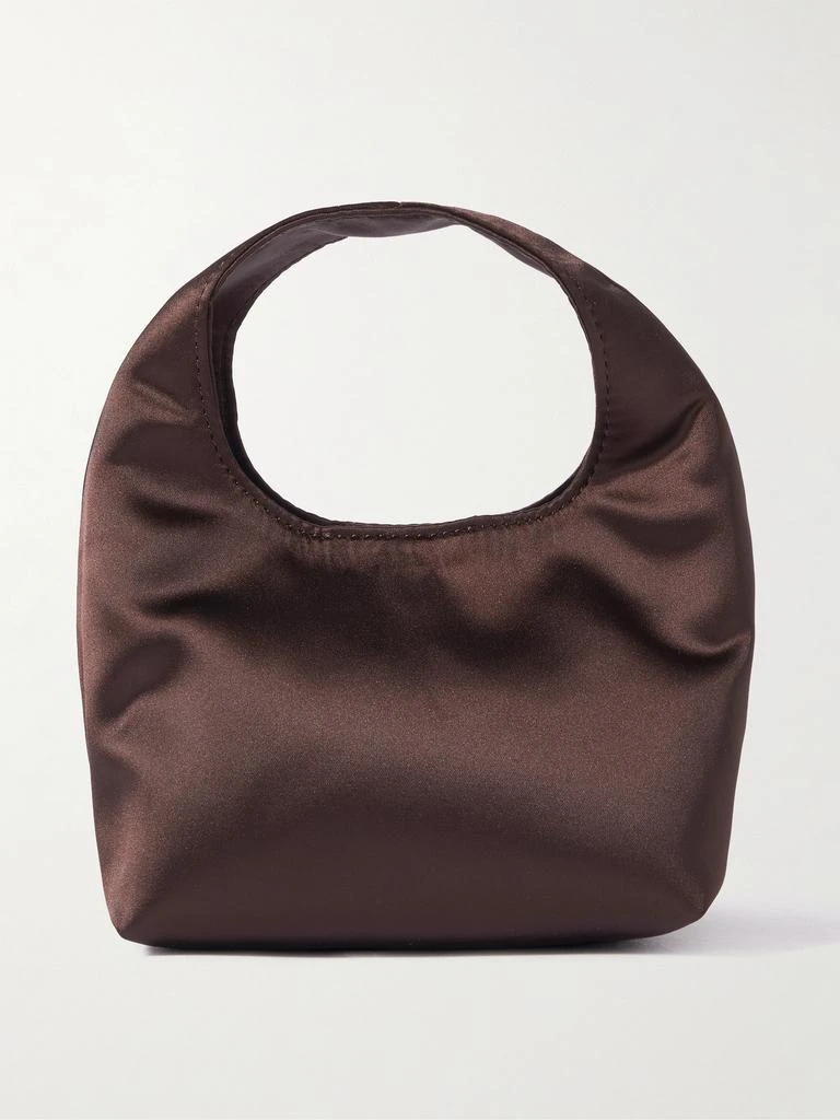 Loeffler Randall Kenzie Mini Recycled-satin Clutch - Chocolate