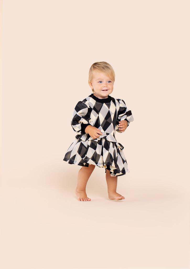 Omamimini Baby Terry and Organza Dress