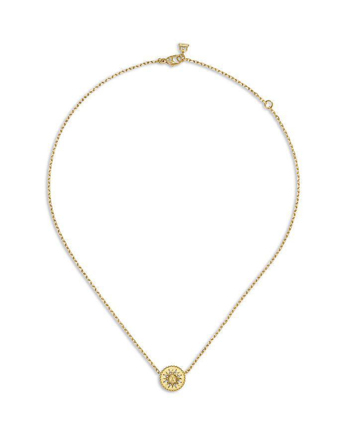 Temple St. Clair 18K Yellow Gold Diamond Orbit Pendant Necklace, 16"-18"