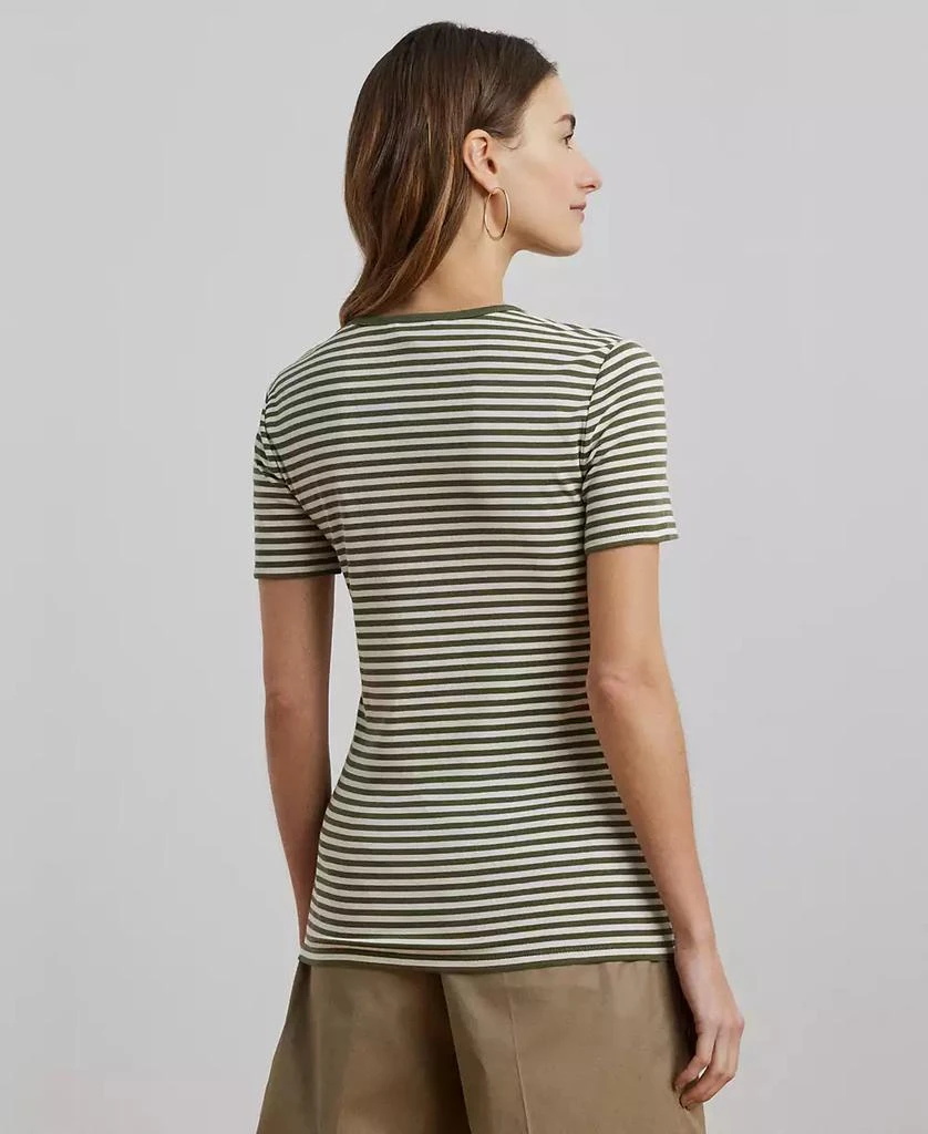 Ralph Lauren Women's Striped Stretch Cotton Crewneck Tee, Regular & Petite 2