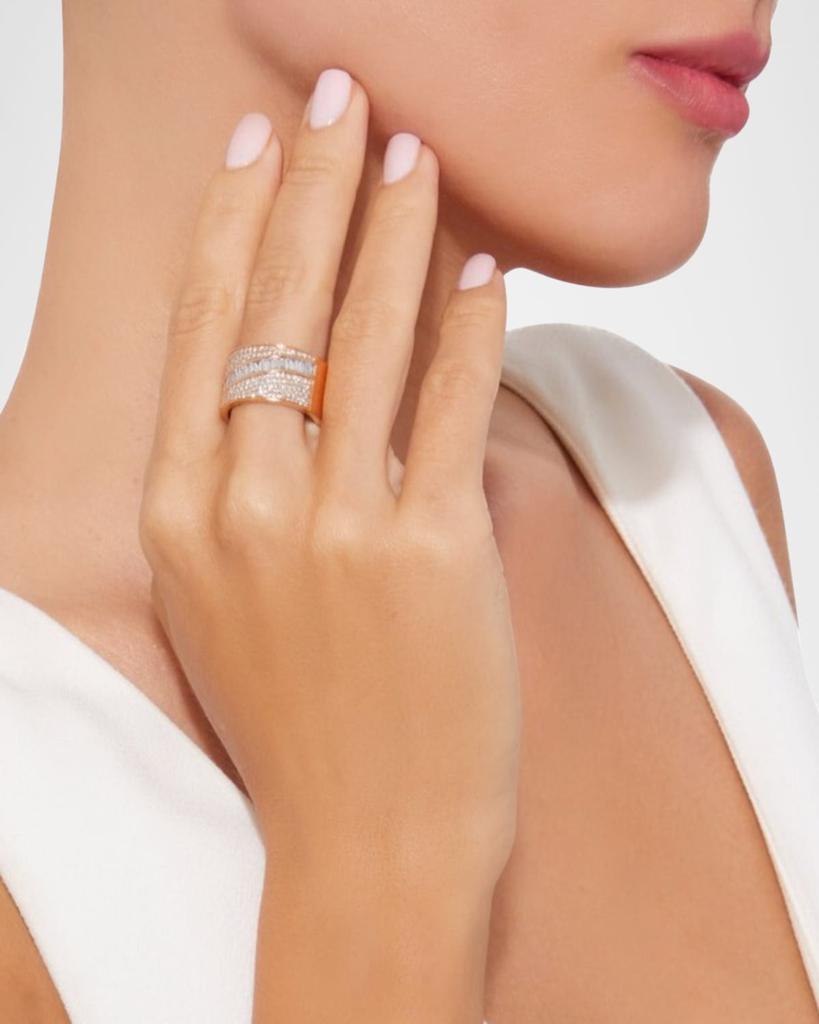 SHAY Pave Diagonal Baguette Diamond Band Ring