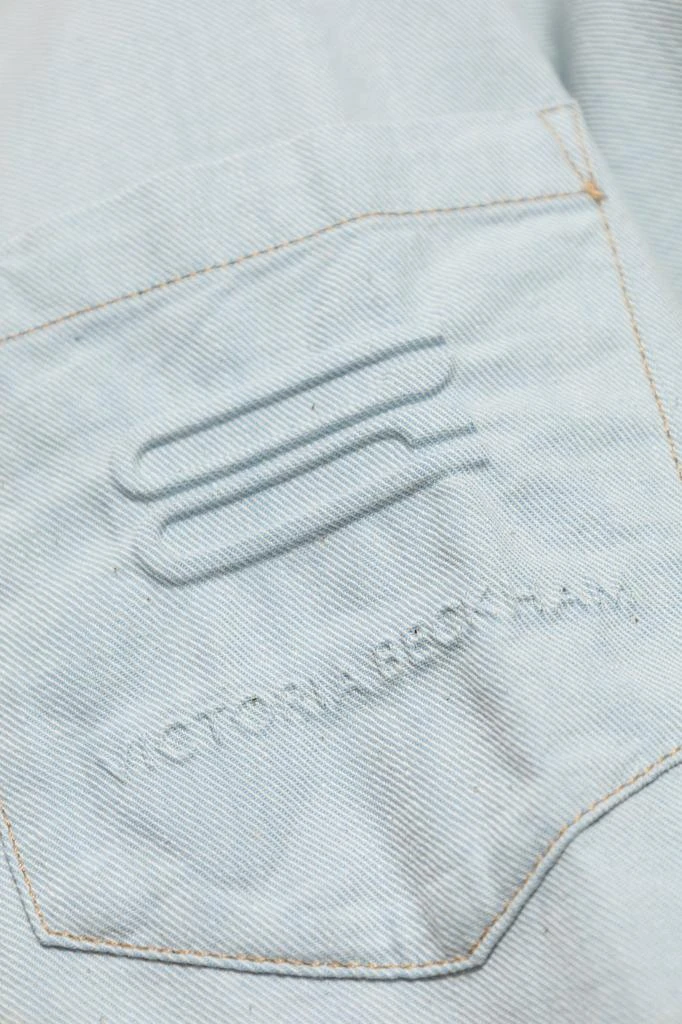 Victoria Beckham Victoria Beckham Logo Embossed Denim Shirt 4