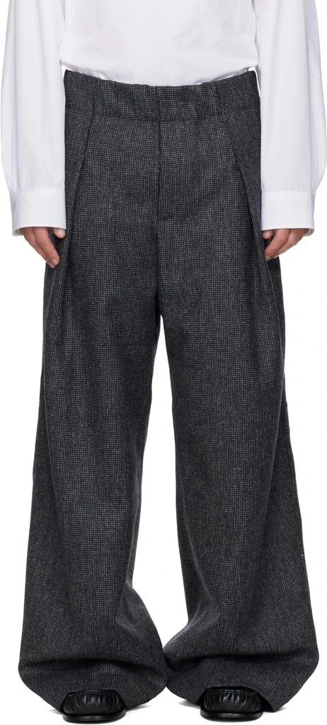 Dries Van Noten Navy Wool Trousers 1
