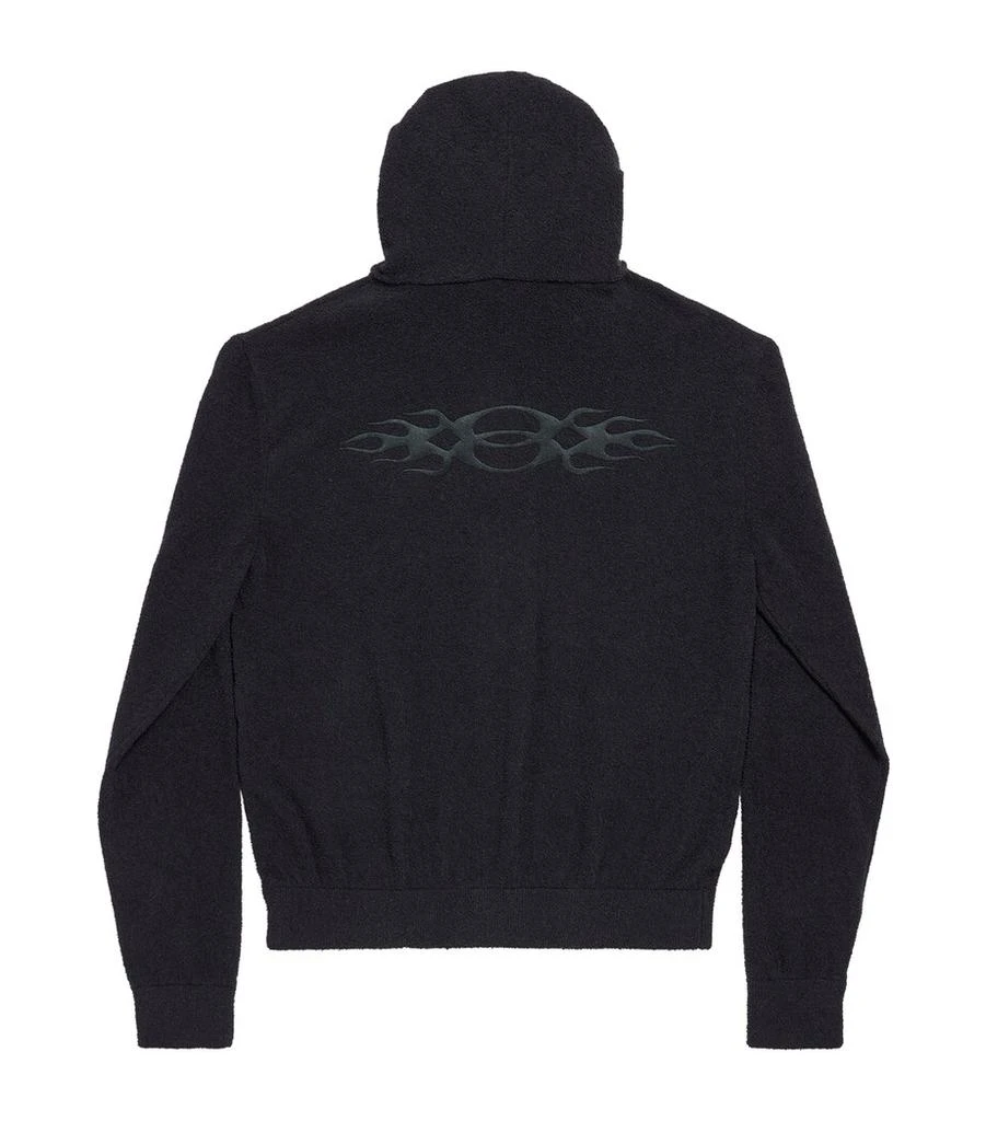 Balenciaga Flame Logo Zip-Up Hoodie 2