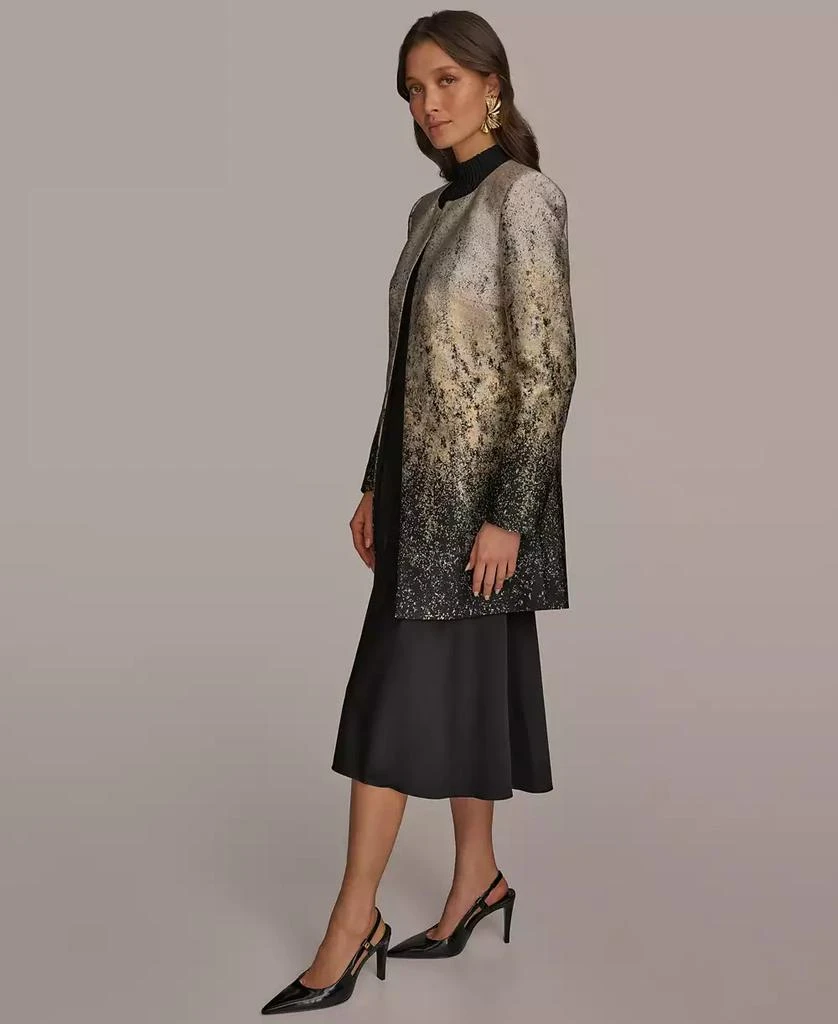 Donna Karan Metallic Ombre Open-Front Topper Jacket 3