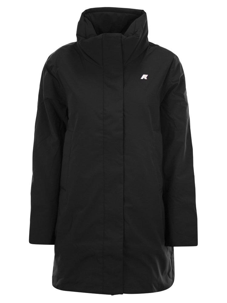K-Way K-Way Logo Patch Hooded Coat